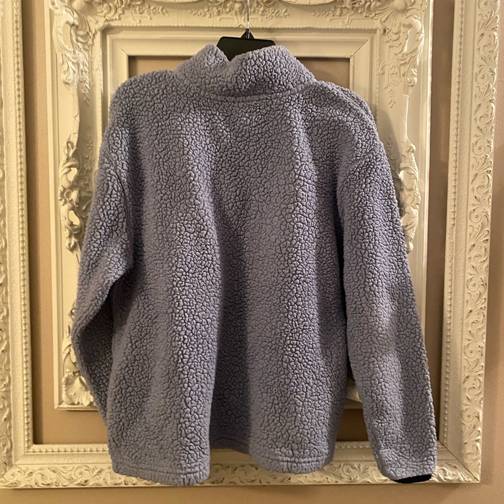 LIGHT BLUE “PINK” by VS SHERPA SWEATSHIRT W/POCKETS - Picture 2 of 6